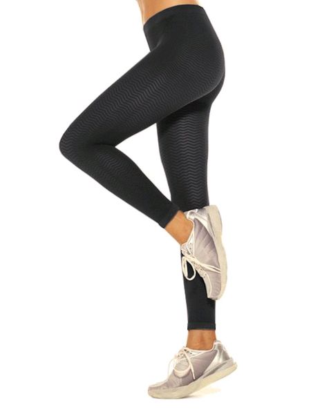 Solidea Silver Wave Long Ladies Leggings Nero