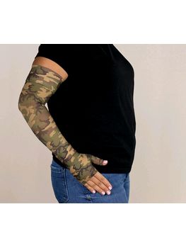 LympheDIVAS Camo Compression Sleeve and Gauntlet Set