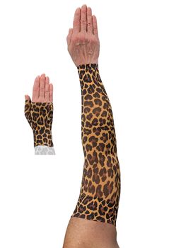 LympheDIVAS Leo Leopard Lymphoedema Sleeve and Gauntlet Set