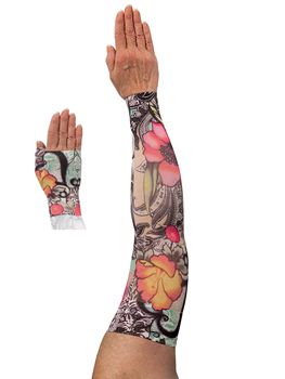 LympheDIVAS Tattoo Blossom Lymphoedema Sleeve and Gauntlet Set