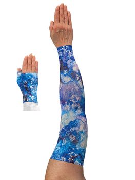 LympheDIVAS Sapphire Lymphoedema Sleeve and Gauntlet Set