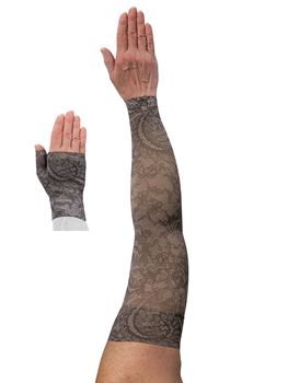 LympheDIVAS Midnight Lace Lymphoedema Sleeve and Gauntlet Set