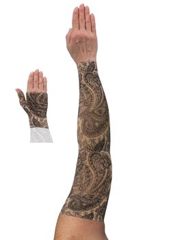 LympheDIVAS Black Paisley Lymphoedema Sleeve and Gauntlet Set