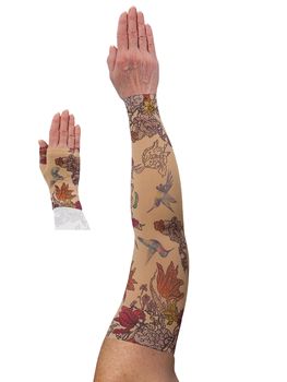 LympheDIVAS Hummingbird Lymphoedema Sleeve and Gauntlet Set