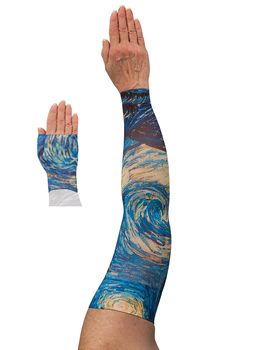 LympheDIVAS Starry Night Lymphoedema Sleeve and Gauntlet Set