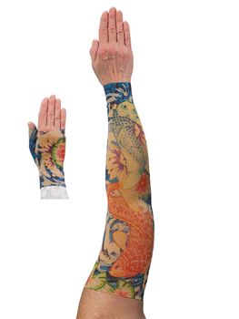 LympheDIVAS Koi Lymphoedema Sleeve and Gauntlet Set