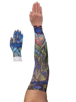 LympheDIVAS Irises Lymphoedema Sleeve and Glove Set