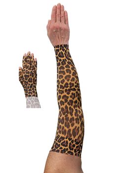 LympheDIVAS Leo Leopard Lymphoedema Sleeve and Glove Set