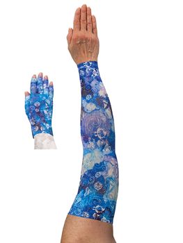 LympheDIVAS Sapphire Lymphoedema Sleeve and Glove Set