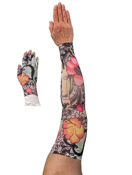 LympheDIVAS Tattoo Blossom Lymphoedema Sleeve and Glove Set