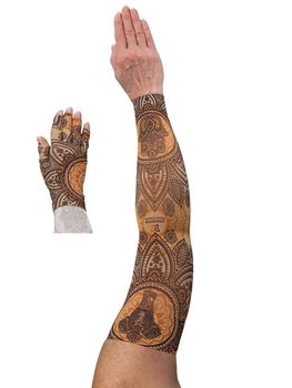 LympheDIVAS Yogi Lymphoedema Sleeve and Glove Set