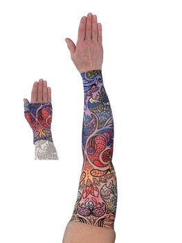 LympheDIVAS Birds of Paradise Lymphoedema Sleeve and Gauntlet Set