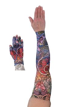 LympheDIVAS Birds of Paradise Lymphoedema Sleeve and Glove Set