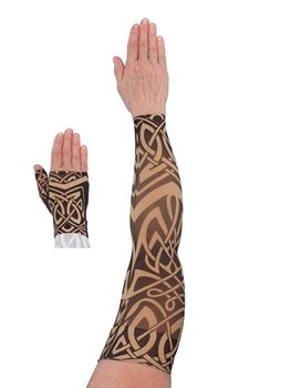 LympheDIVAS Celtic Lymphoedema Sleeve and Gauntlet Set