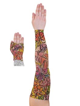 LympheDIVAS Bahama Mama Lymphoedema Sleeve and Gauntlet Set