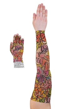 LympheDIVAS Bahama Mama Lymphoedema Sleeve and Glove Set