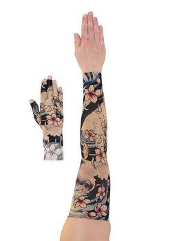 LympheDIVAS Sakura Compression Sleeve and Glove Set